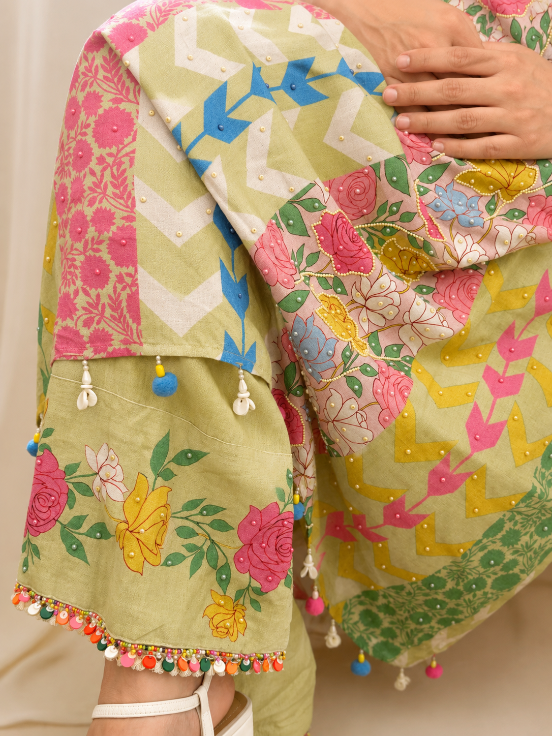 Gulnaar Printed Linen Suit Set