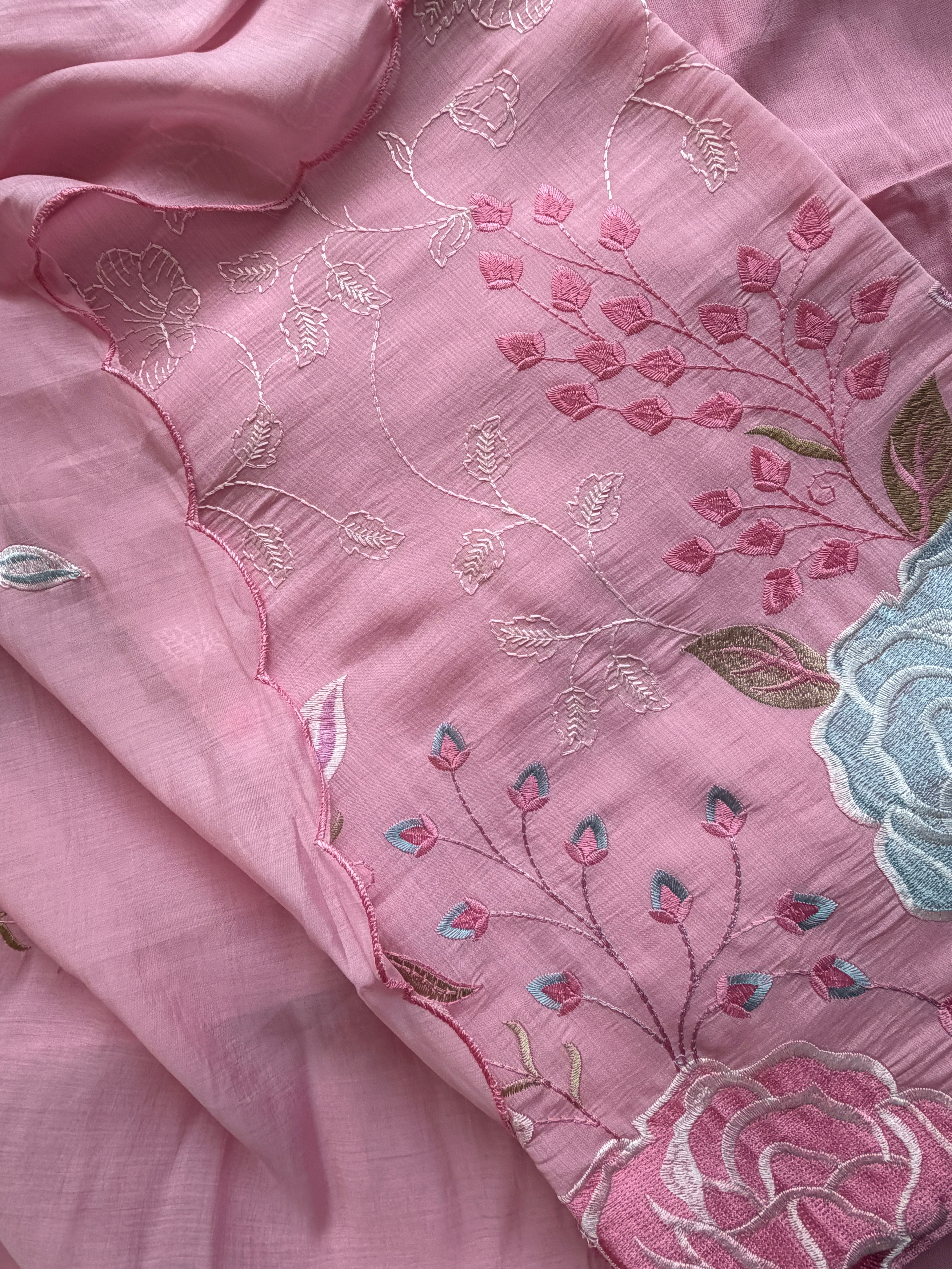Floral Bloom Mul Cotton Three Piece Suit