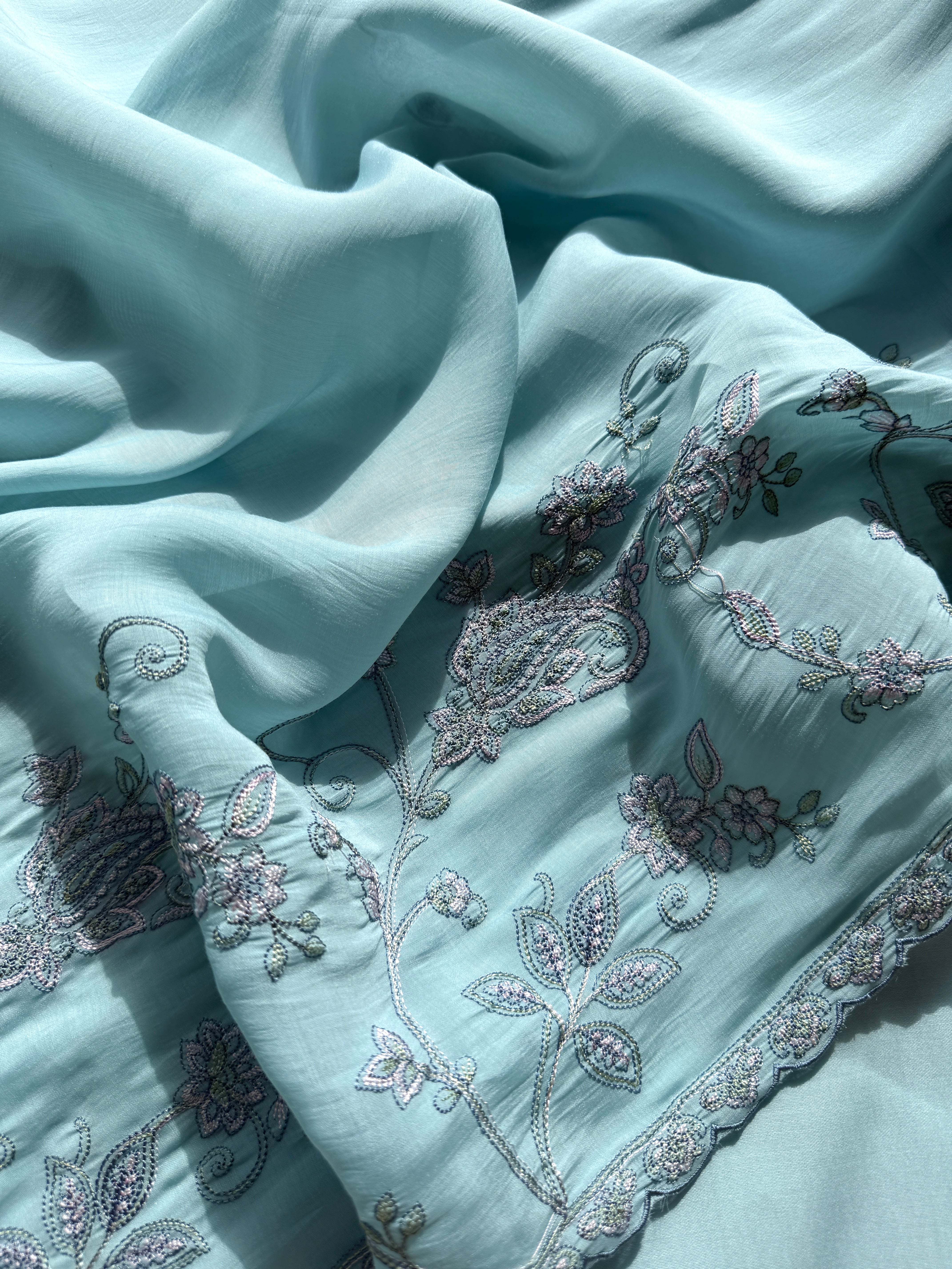 Summer Blossom Mul Cotton Three Piece Suit