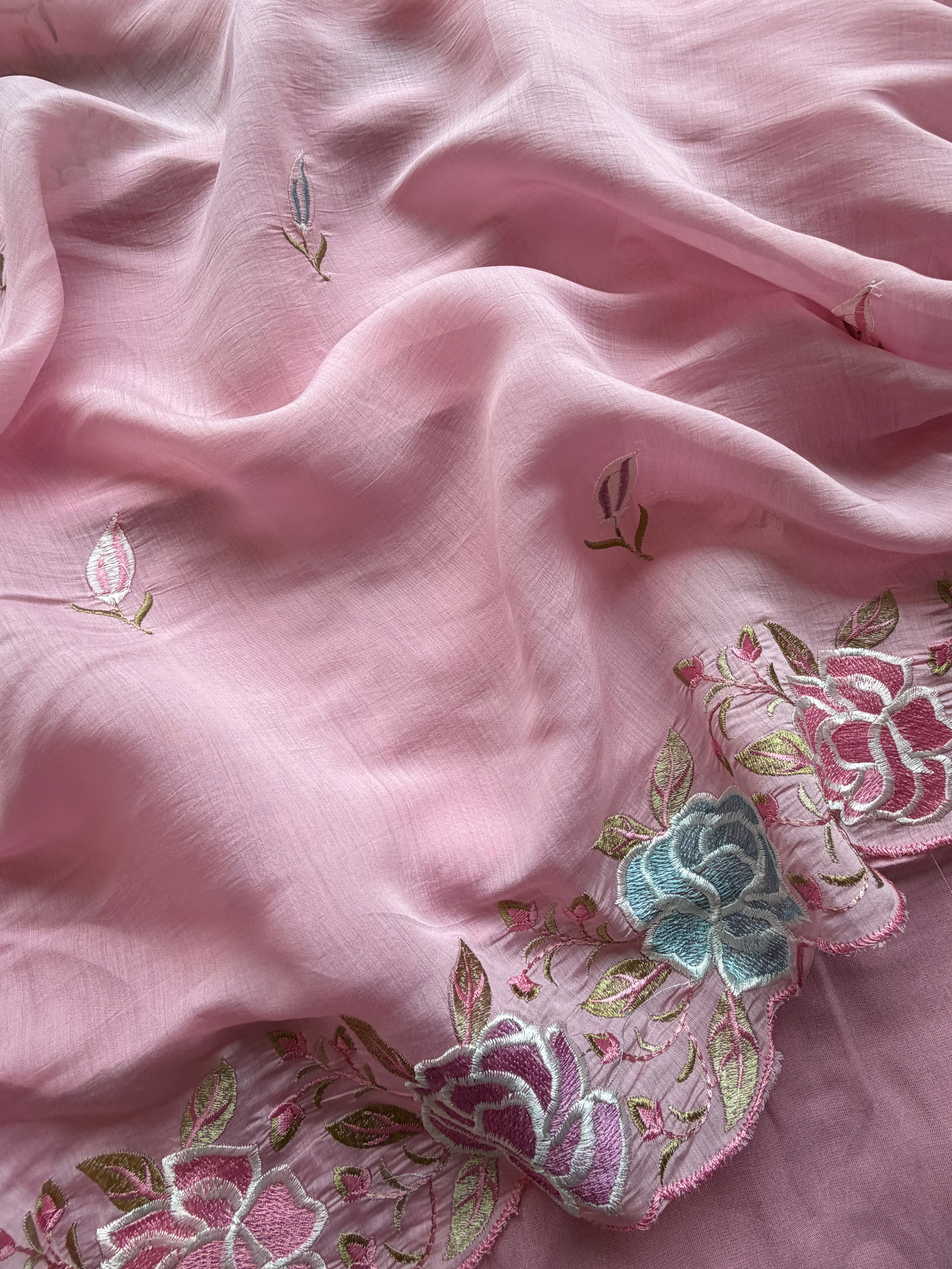 Floral Bloom Mul Cotton Three Piece Suit