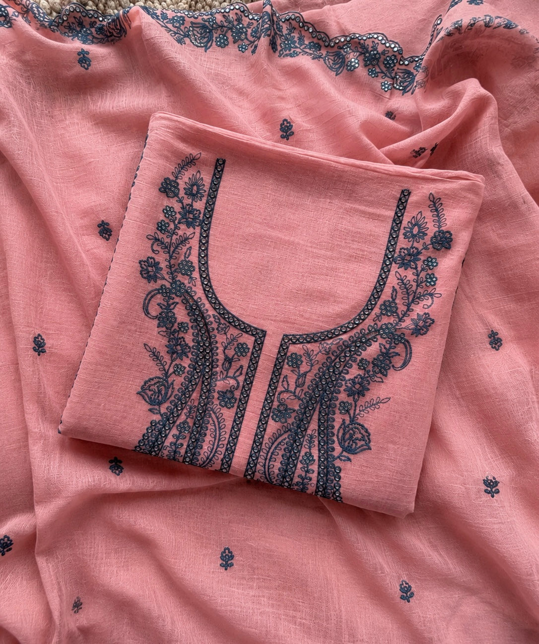 Paisley Mirror Linen Cotton Three Piece Suit